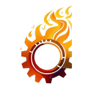 Trailblazer Robotics flame-and-gear logo